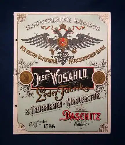 Wosahlo Illustr. Katalog der 1.österreich. Peitschenriemen-Fa. o.J. selten mb