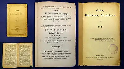 Wanderer Elba, Waterloo, St. Helena von W.T. [...] 1866 Einzige Ausgabe selten
