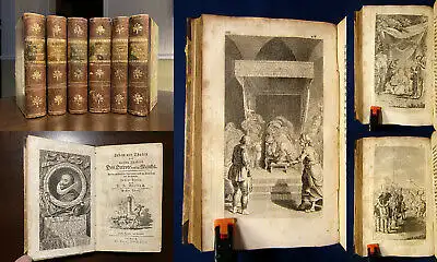Cervantes Don Quixote 1780-1781 6 Bände illustriert von Chodowiecki top rara mb 