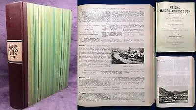 Reichs-Bäder Adressbuch o.J. nach amtl. Quellen Heilbäder,Seebäder,Verkehr js