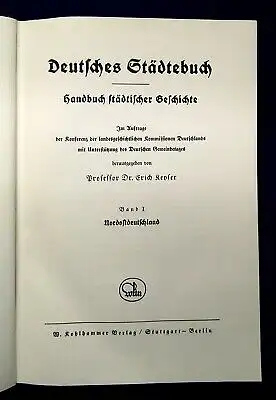 Keyser Deutsches Städtebuch 2 Bde. komplett 1941 Handbuch der Geschichte js