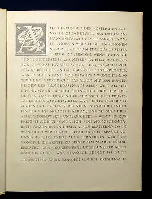 Monopol Künstler im Film Wann geboren? Wo zu Hause? 1936 Kunst Kultur Künstler m