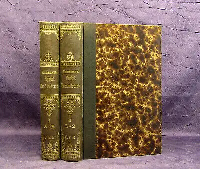 Emsmann Physikalisches Handwörterbuch Hilfsbuch füe Jedermann 1865 2 Bde mb