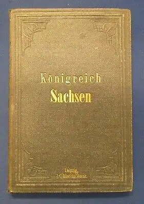 Bomsdorff Karte des Königreichs Sachsen selten 1880 Maßstab 1:260,000 js