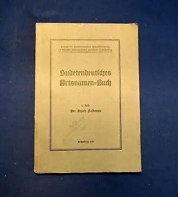 Schwarz, Gierach Studentendeutsches Ortsnamen- Buch um 1900 unaufgeschnitten js