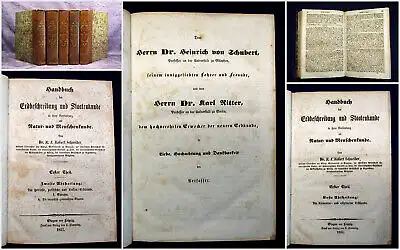 Schneider Handbuch der Erdbeschreibung und Staatenkunde 1857 5 Bde Natur mb