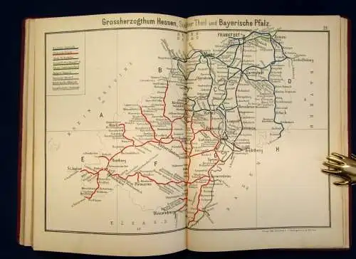 Seidel Atlas der Eisenbahnen des Deutschen Reiches 1859 23 politische Gebiete js