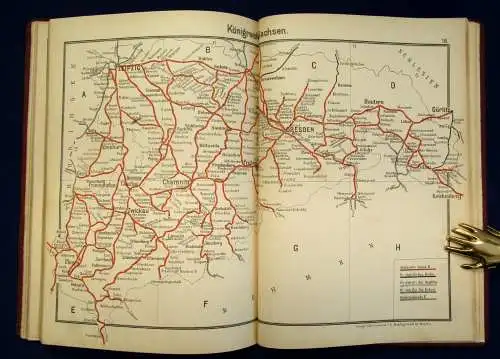 Seidel Atlas der Eisenbahnen des Deutschen Reiches 1859 23 politische Gebiete js