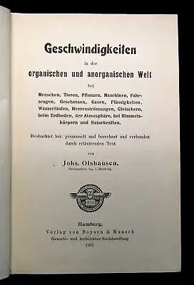 Olshausen Geschwindigkeiten in der organischen und anorganischen Welt 1903 mb
