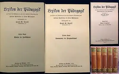 Roloff Lexikon der Pädagogik 5 Bde. komplett 1913 Halblederausgabe Wissen js