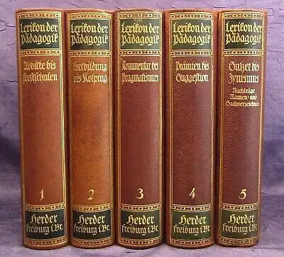 Roloff Lexikon der Pädagogik 5 Bde. komplett 1913 Halblederausgabe Wissen js