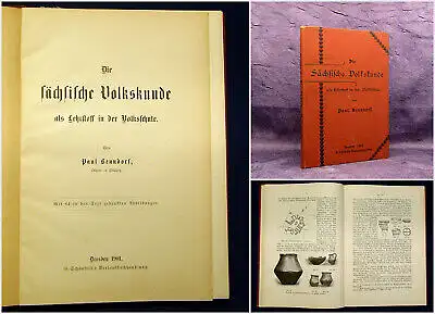 Benndorf Die sächsische Volkskunde als Lehrstoff in der Volksschule 1901 Sachsen