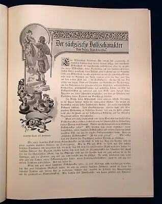 Esche Aus den Sachsenlanden Illustriertes Sachsenbuch 1905 Geschichte  js