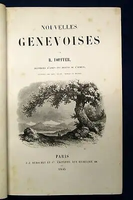 Topffer Nouvelles Genevoises 1845 EA Titelvignette Holzstiche Textholzstiche js