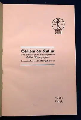 Kroker Stätten der Kultur Leipzig Bd. 5 Or. Lithographien von Bruno Herour js