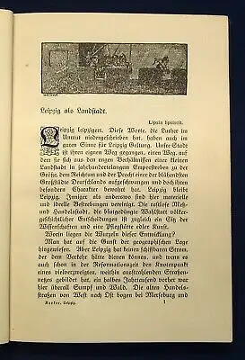 Kroker Stätten der Kultur Leipzig Bd. 5 Or. Lithographien von Bruno Herour js
