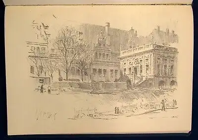 Kroker Stätten der Kultur Leipzig Bd. 5 Or. Lithographien von Bruno Herour js