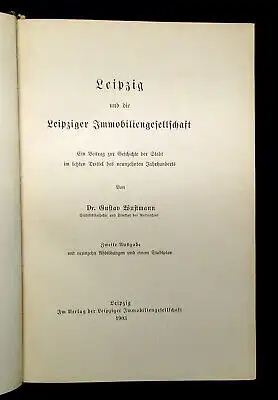 Wustmann Leipzig und die Leipziger Immobiliengesellschaft 1903 Geschichte mb