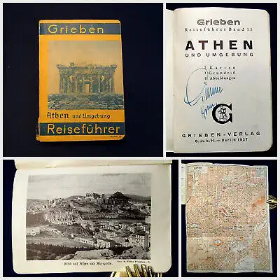 Grieben Reiseführer Bd 12 Athen und Umgebung 1937 Guide Führer Reiseführer mb
