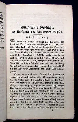 Böttiger Kurzgefaßte Geschichte d Kurstaates u Königreiches Sachsen 1836 selten 