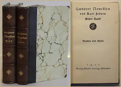 Federn Hundert Novellen 1912 2 Bde Literatur Belletristik Klassiker sf