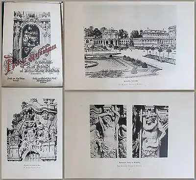 Schmidt/Schildbach -Der Königliche Zwinger in Dresden 1892 Fotografie Sachsen xz