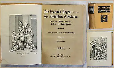 Schwab Die schönsten Sagen des klassischen Altertums 1921 Belletristik xy