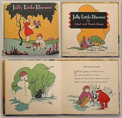 E. & F. Owen Jolly Little Rhymes 1929 engl. Reime Gedichte illustriert xy