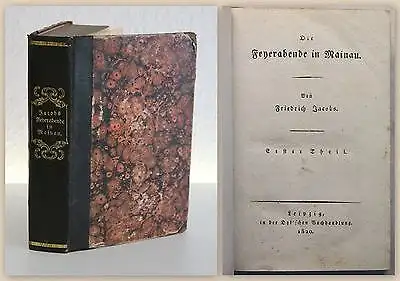 Jacobs Die Feyerabende in Mainau 2 Teile in 1 1820 Bodensee Erstausbabe xz