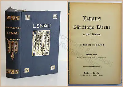 Lenaus Sämtliche Werke in 2 Bänden in 1 Klassiker Belletristik Weltliteratur xz
