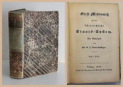 Groß-Hoffinger Fürst Metternich und das österreichische Staats-System 1846 xz