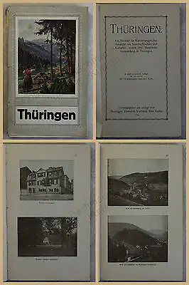 Orig. Werbeprospekt Thüringen 1916 Landeskunde Kurorten Ortskunde Reise xy