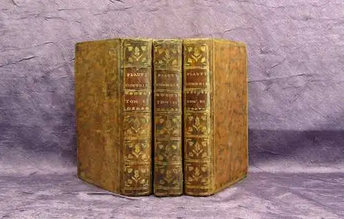 Marci Accii Plauti Comediae 3 Bde. komplett 1759 Belletristik Lyrik js