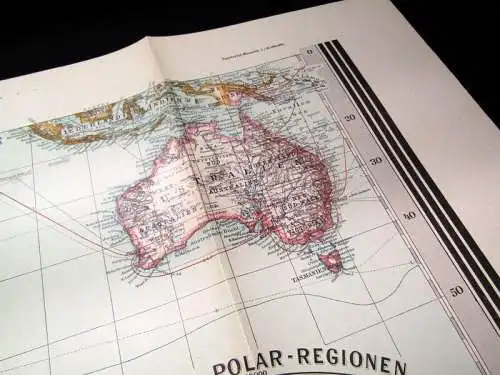 Karte Indischer Ocean 1:35 000000  um 1900 59x 59cm Section 4 Henze Verl. js