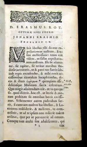 Erasmus von Roterdam 1662 Des. Erasmi Roterod. Colloquia, nunc emendatiora. am
