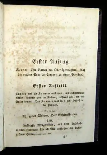 Raupach, Ernst 1833 Das Sonett. Lustspiel in drei Aufzügen Belletristik