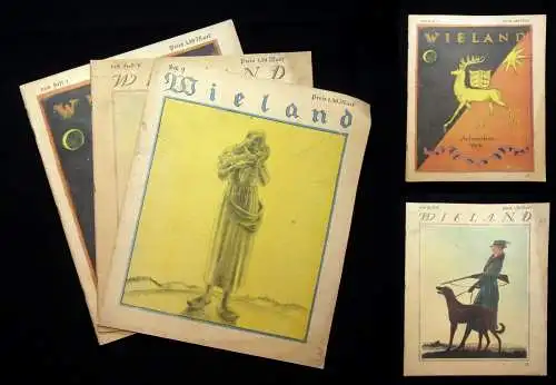 Wieland 3 Hefte Hefte 1, 8 und 9 von 1918 Literatur Kunst Politik Geschichte js