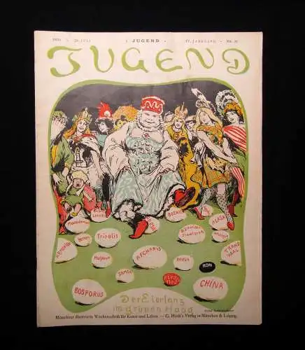 Jugend Zeitschrift Wochenschrift Nr.31  1899 Hirth Verlag IV. Jahrg. Jugendstil
