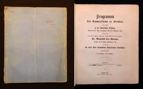 Krahner Programm des Gymnasiums zu Stendal 1864 Geschichte js