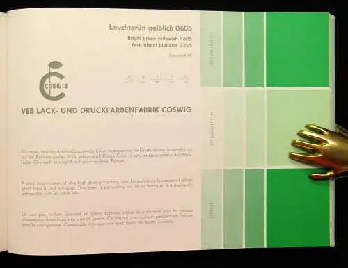 TGL bunte Farben für Buchdruck Coswig VEB Lack u. Druckfarbenfabrik um 1900 js