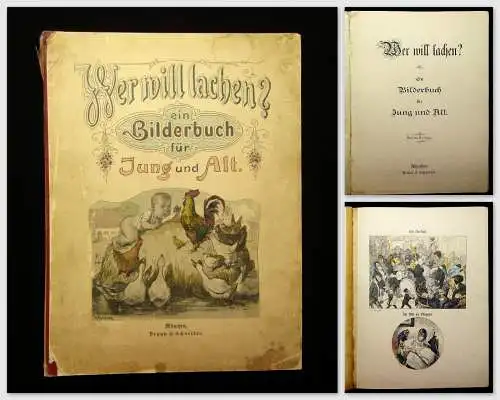 Wer will lachen? Ein Bilderbuch für jung u alt um 1900 Belletristik Kinderbücher