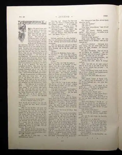 Jugend Zeitschrift Wochenschrift Nr.26  1899 Hirth Verlag IV. Jahrg. Jugendstil