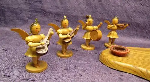 Engelschor mit 11 Engeln ca. um 1960 Weihnachten Dekoration js