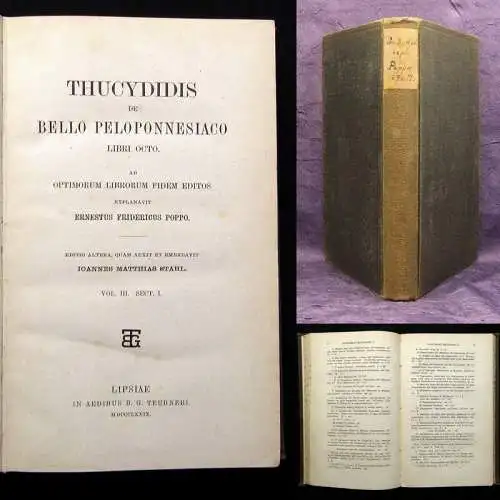 Stahl Thucydidis De Bello Peloponnesiaco Libri Octo Vol.III.Sect.1+2 1879 js