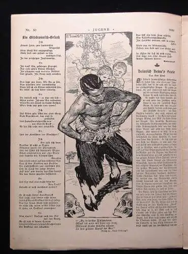 Jugend Zeitschrift Jugendstil Wochenschrift Nr. 50 1899 IV.Jhg. Hirth Verlag js