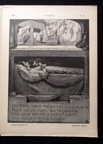 Jugend Zeitschrift Jugendstil Wochenschrift Nr. 50 1899 IV.Jhg. Hirth Verlag js