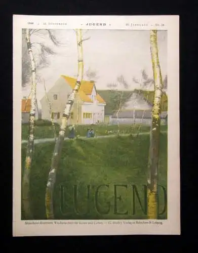 Jugend Zeitschrift Jugendstil Wochenschrift Nr. 38 1899 IV.Jhg. Hirth Verlag js