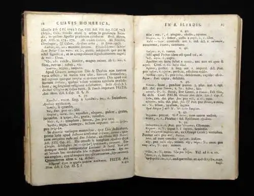 Breitinger Nova Clavis Homerica Cujus ope Aditus ad intelligendos fine 1761 js