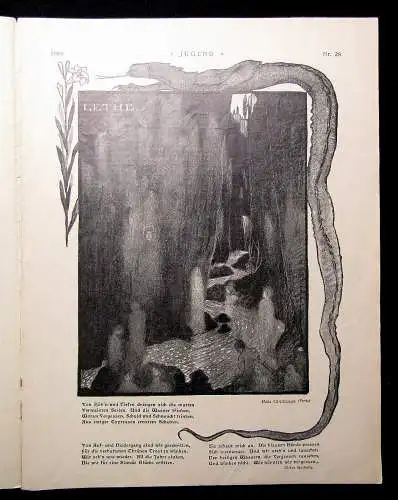Jugend Zeitschrift Wochenschrift Nr.28  1899 Hirth Verlag IV. Jahrg. Jugendstil