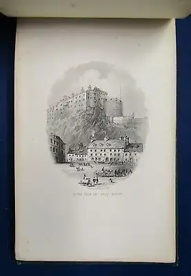 Edinburgh Views Of Edinburgh and Vicinity ca. 1850 Goldprägung Goldschnitt js